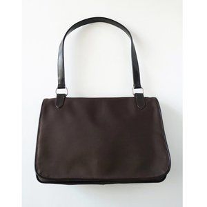 IFO New York Brown Nylon Shoulder Baguette Bag Women’s 90s Vintage